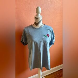 Toad&Co Light Blue Shirt with White Label